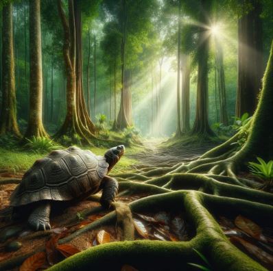 tortuga entra en un bosque coach santa cruz tenerife